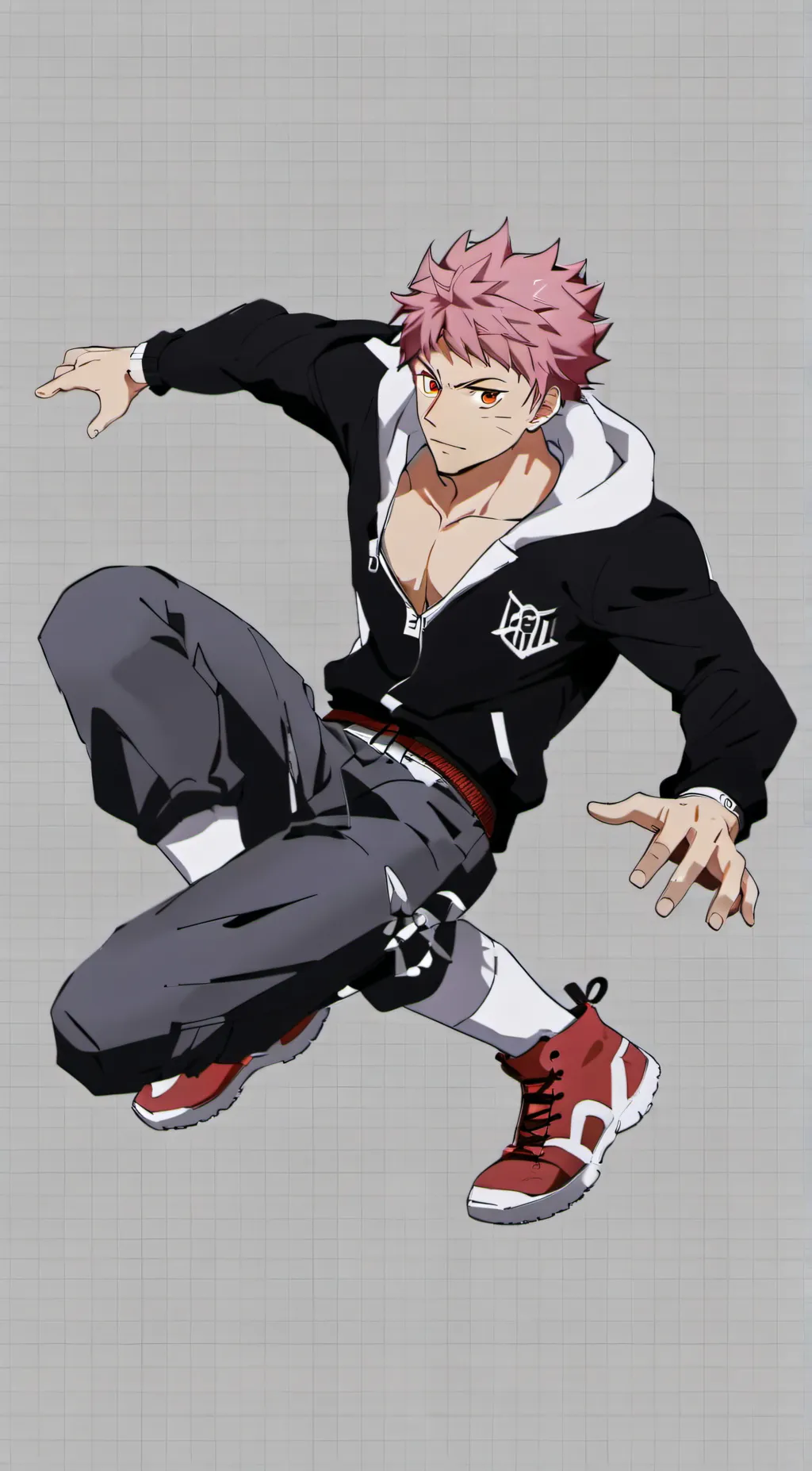 ai character: YUJI ITADORI background