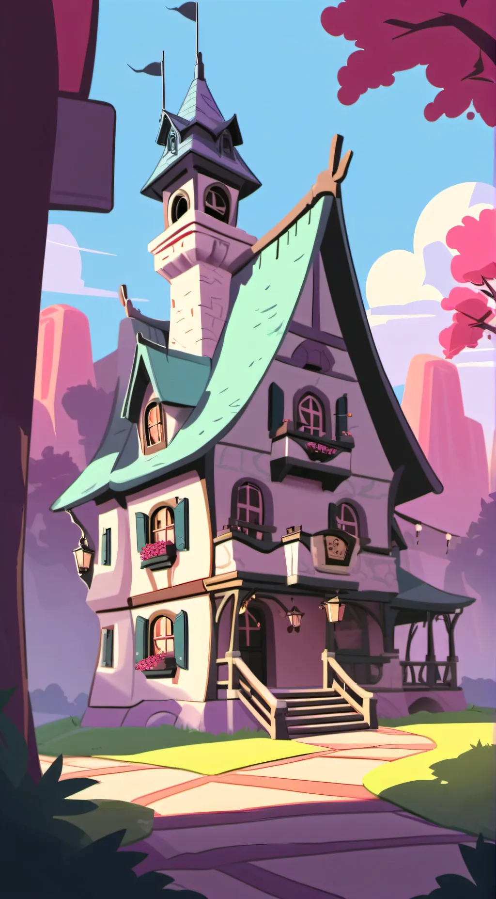 ai character: Glitch inn background