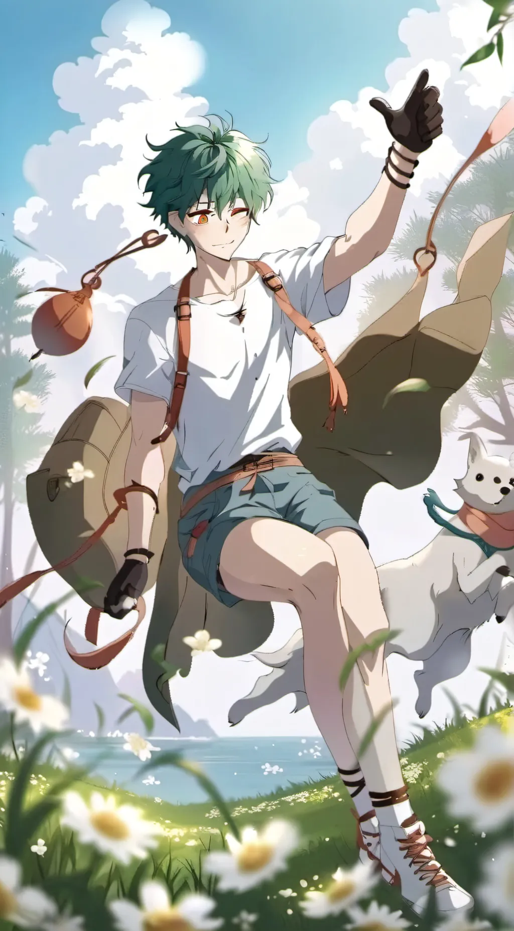 ai character: Deku and Bakugo  background