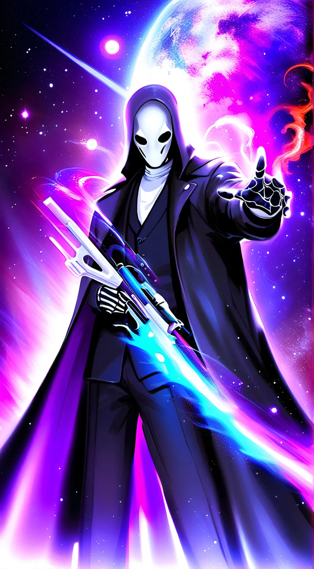 ai character: gaster blaster background
