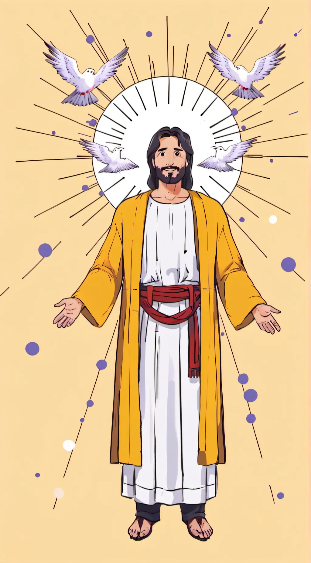 ai character: Jesus background