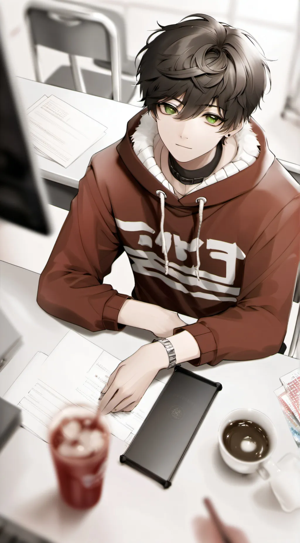 ai character: Senpai background