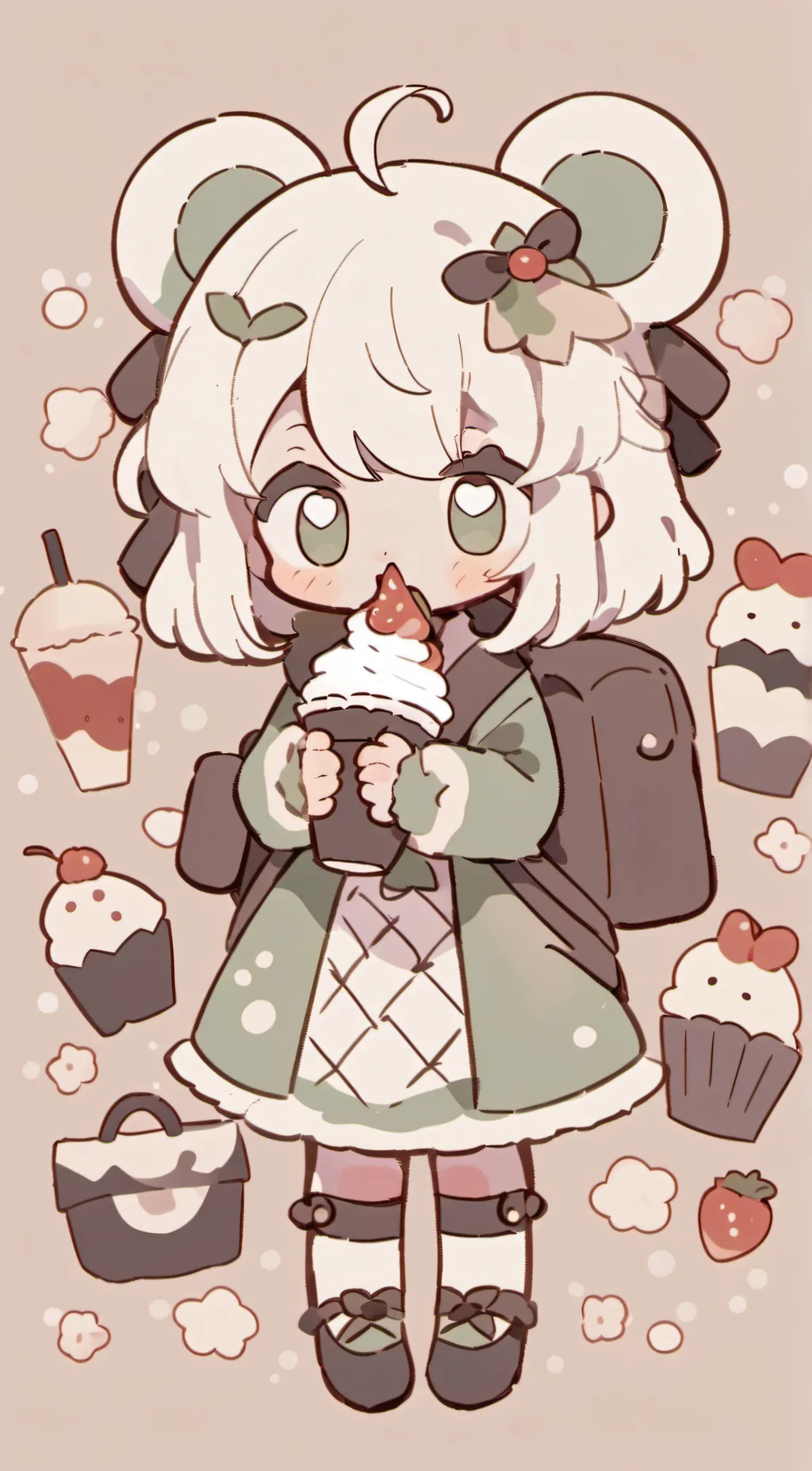 ai character: Rosy  background