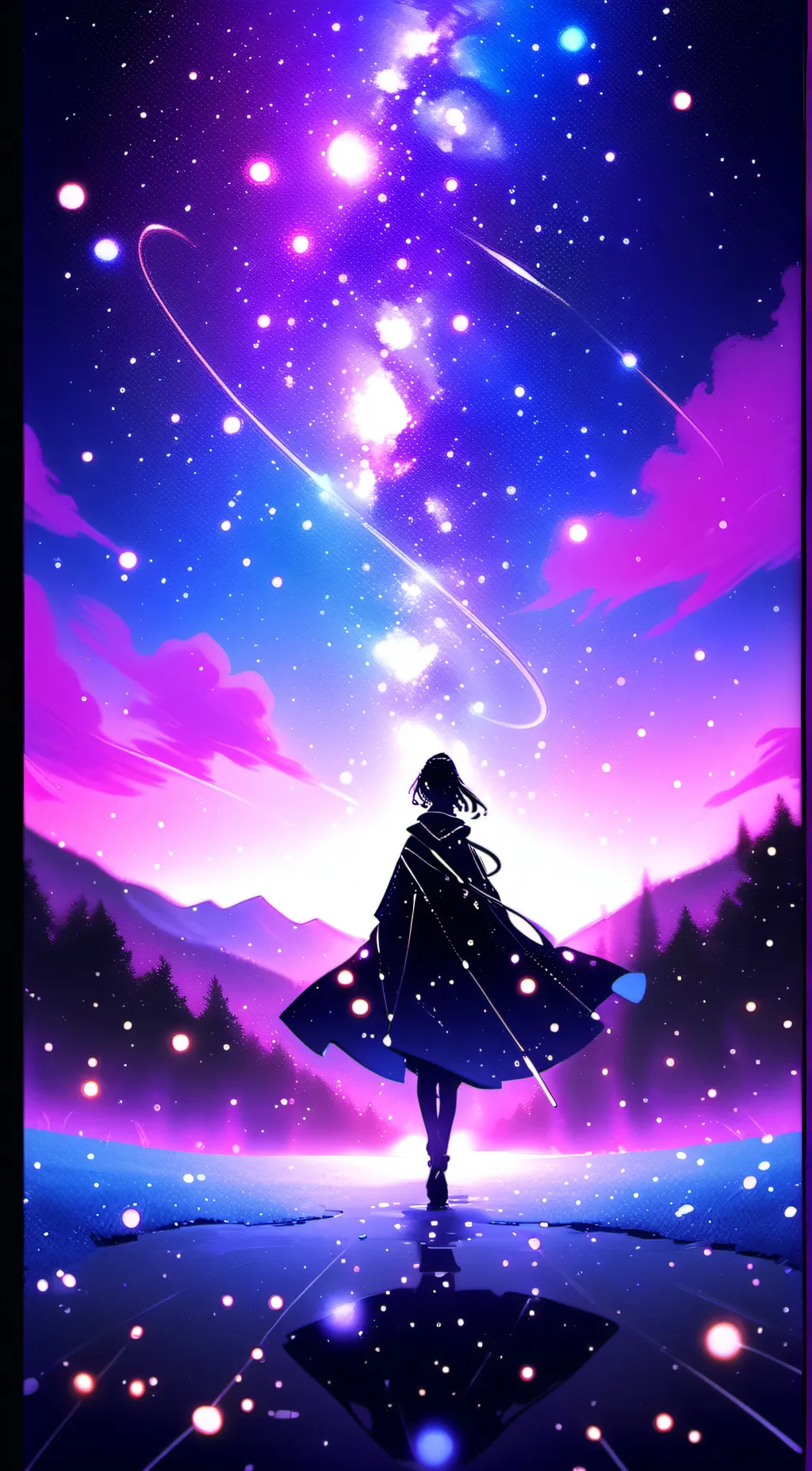 ai character: tv woman  background