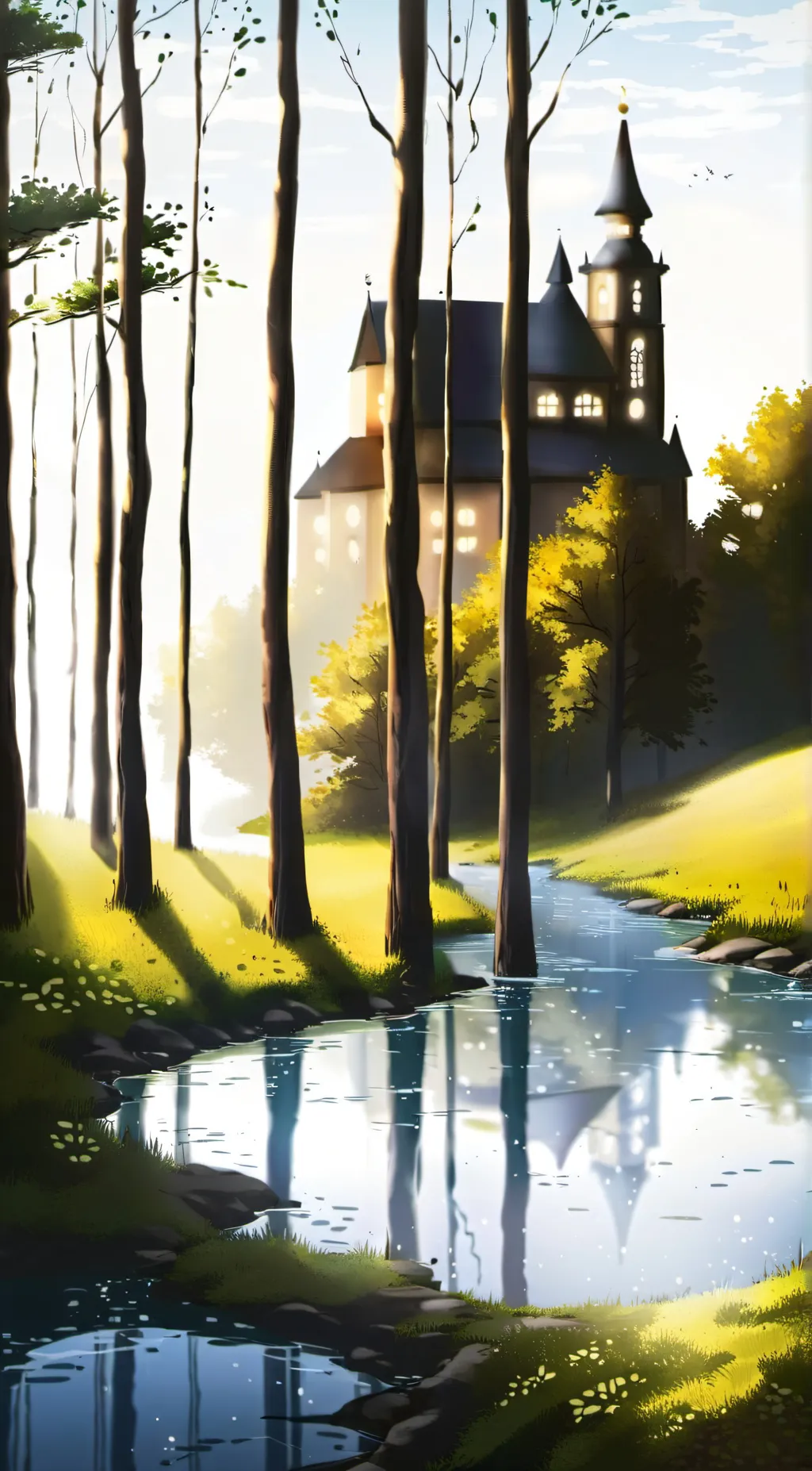 ai character: tree background