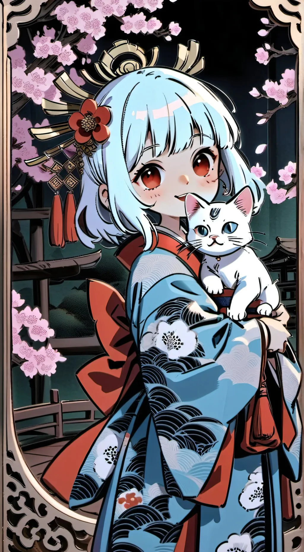 ai character: I love sadness background