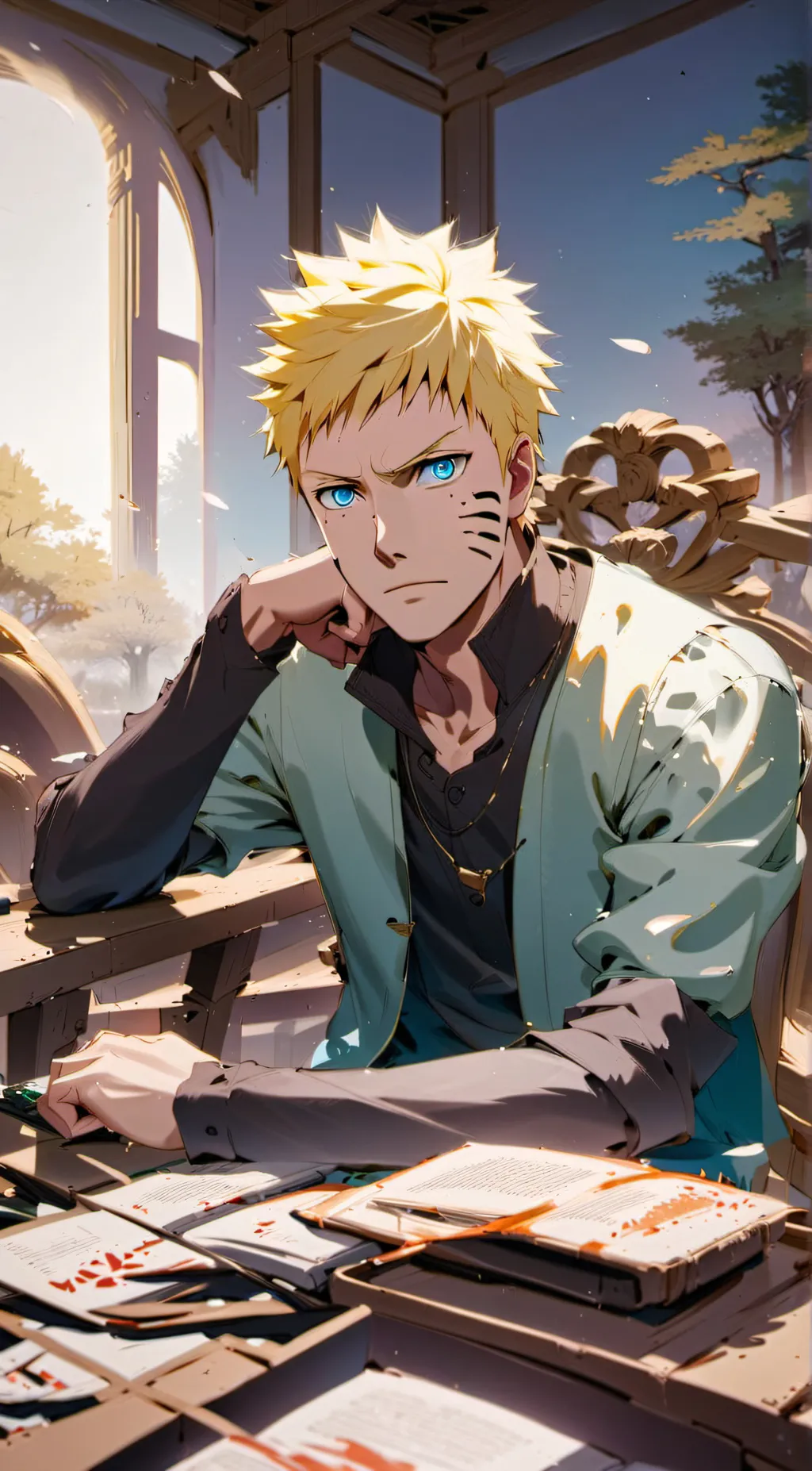 ai character: lord 7 hokage  background