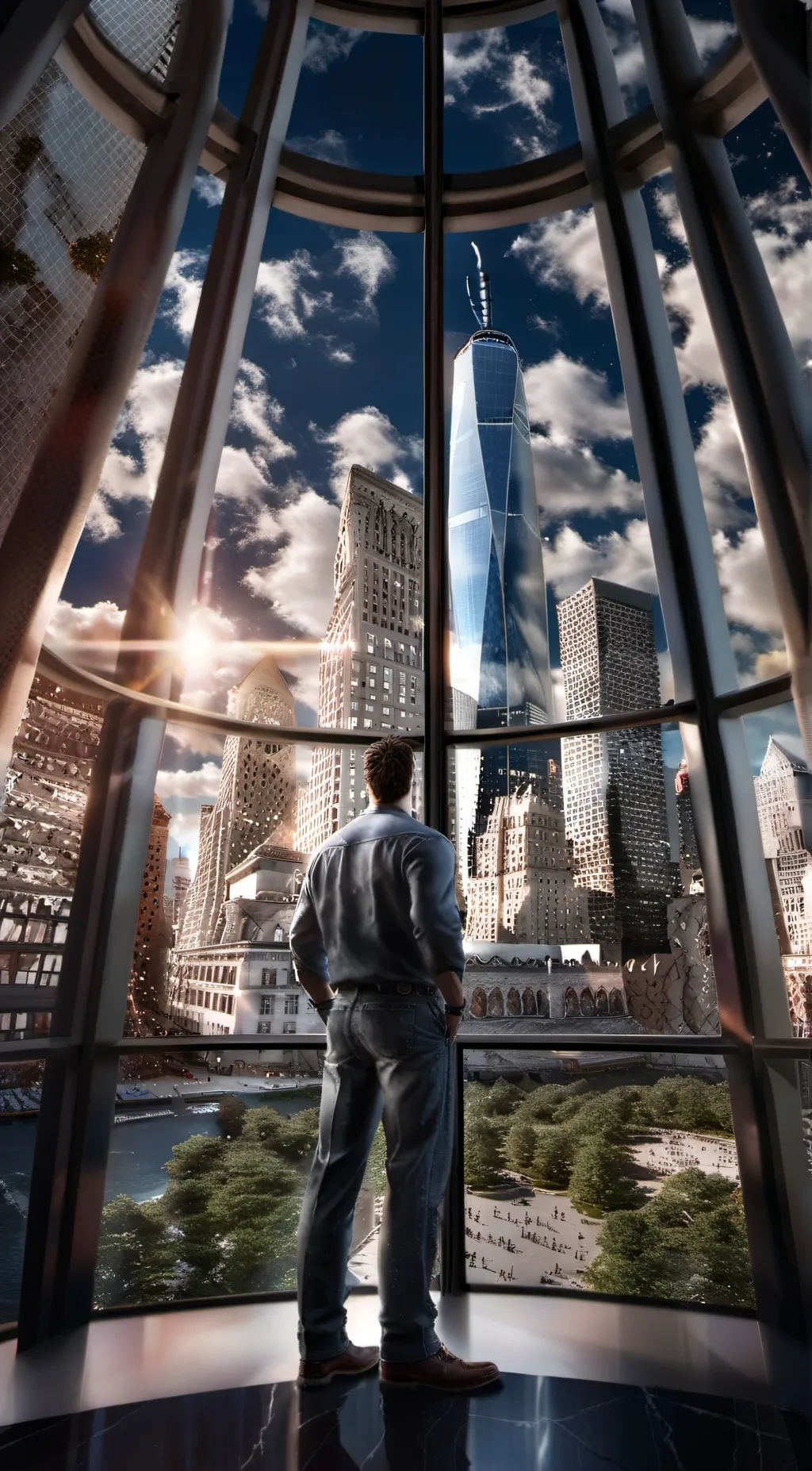 ai character: north tower background