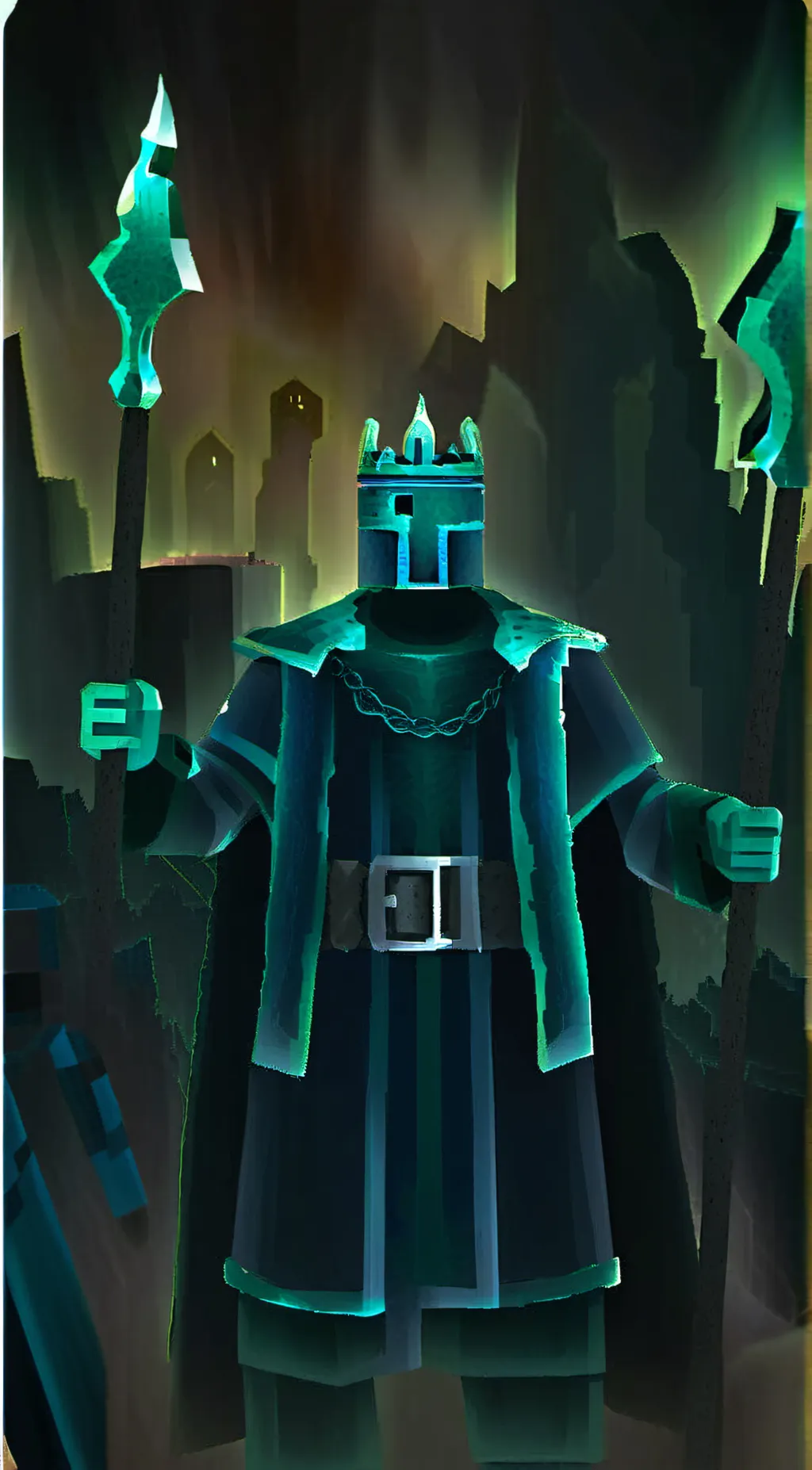 ai character: The Warden  background