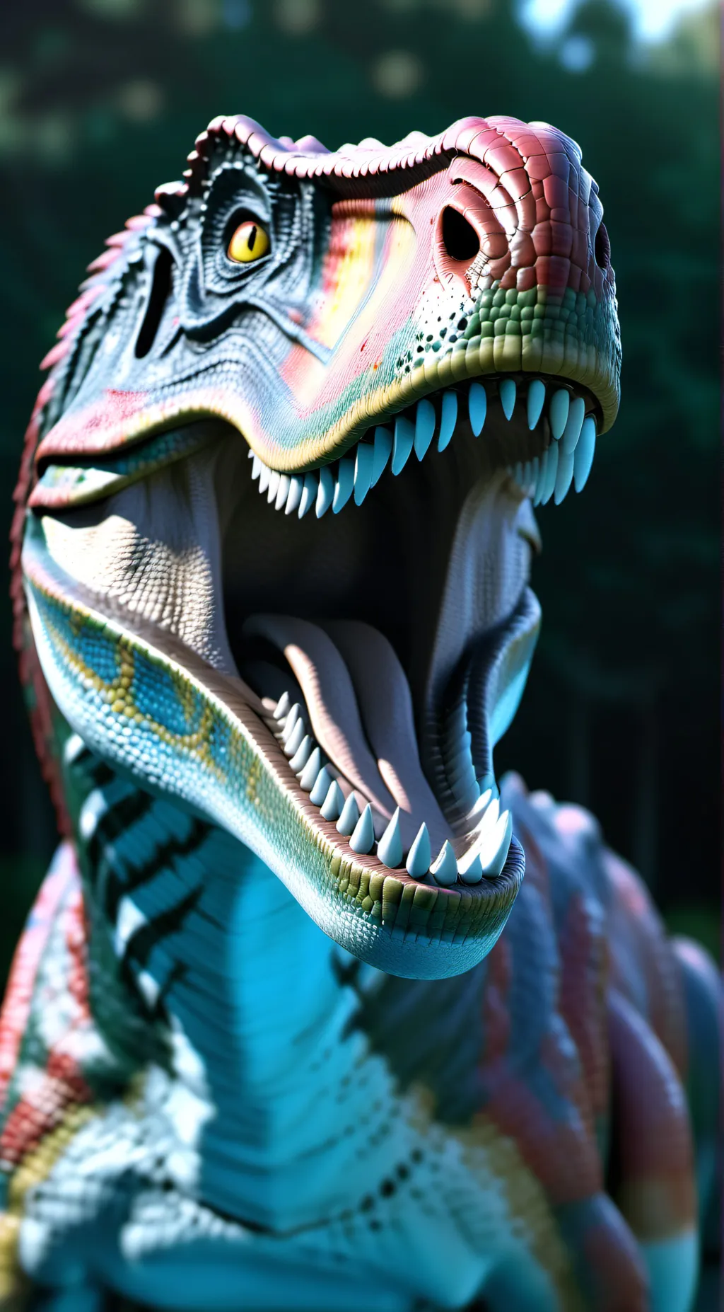 ai character: allosaurus meeting background