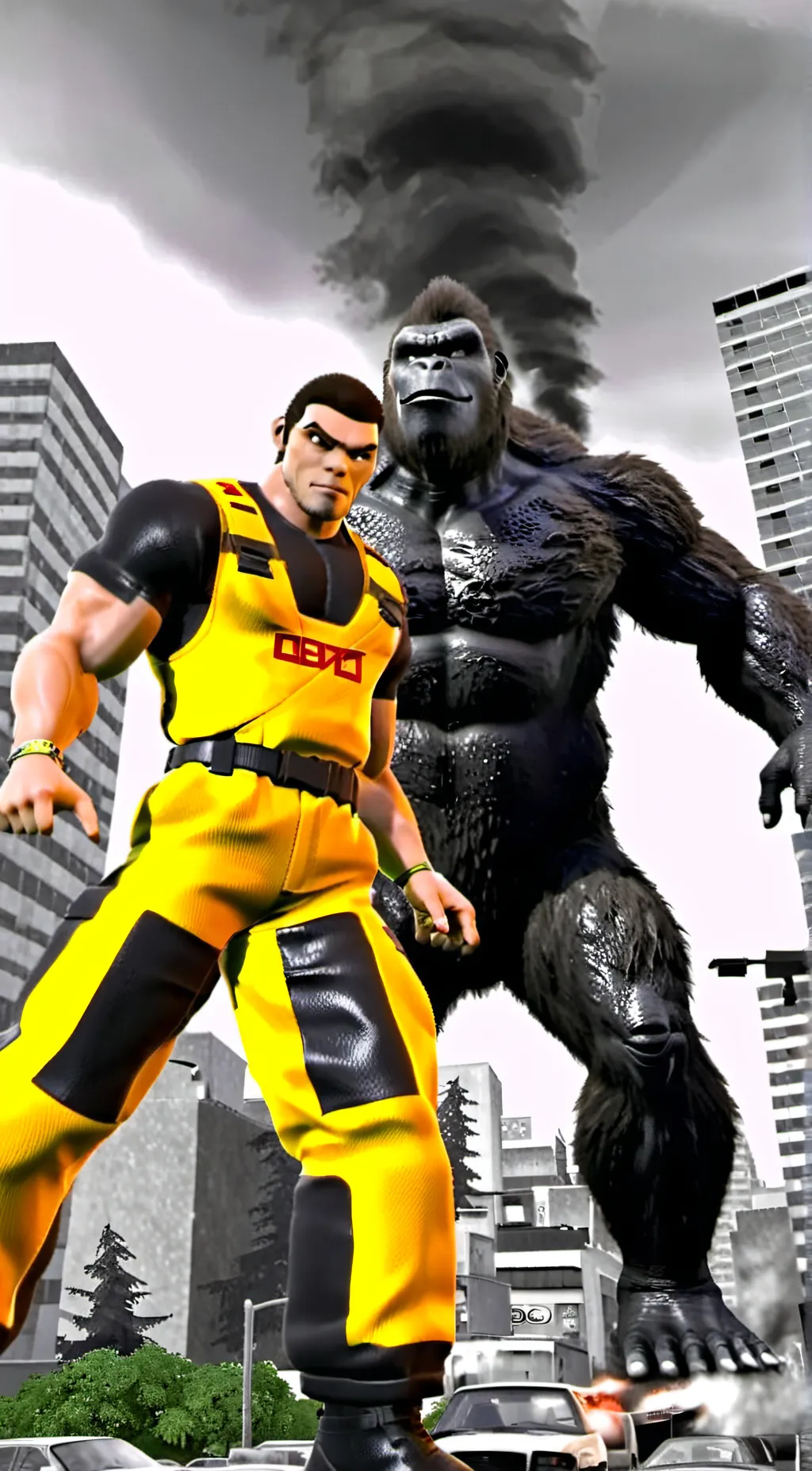 ai character: kong and ronoldo background
