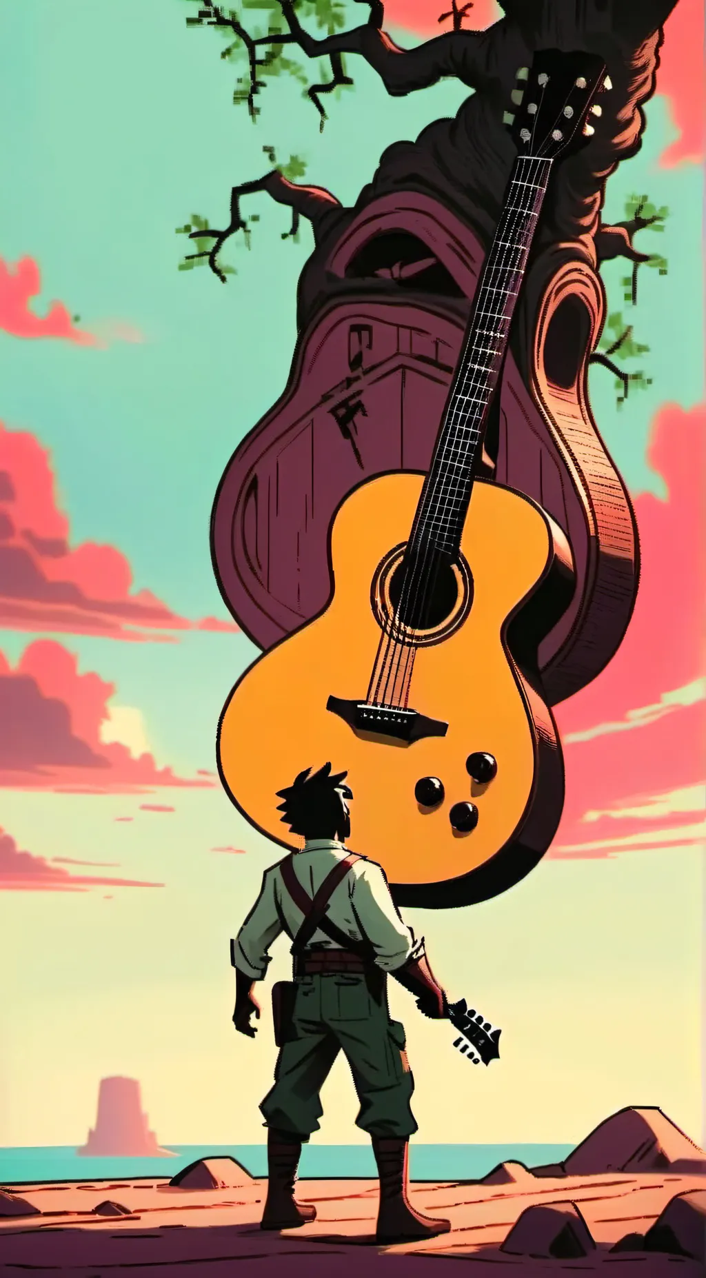 ai character: Guitar" background