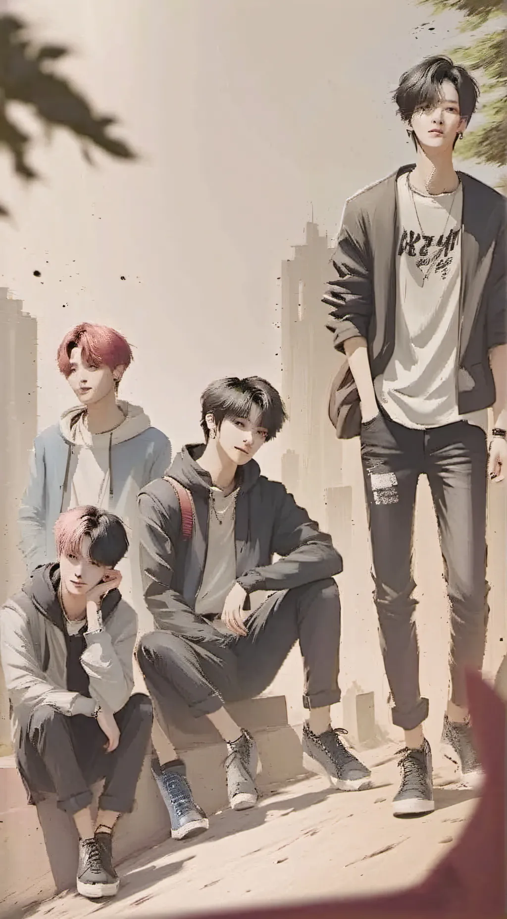 ai character: Stray Kids  background
