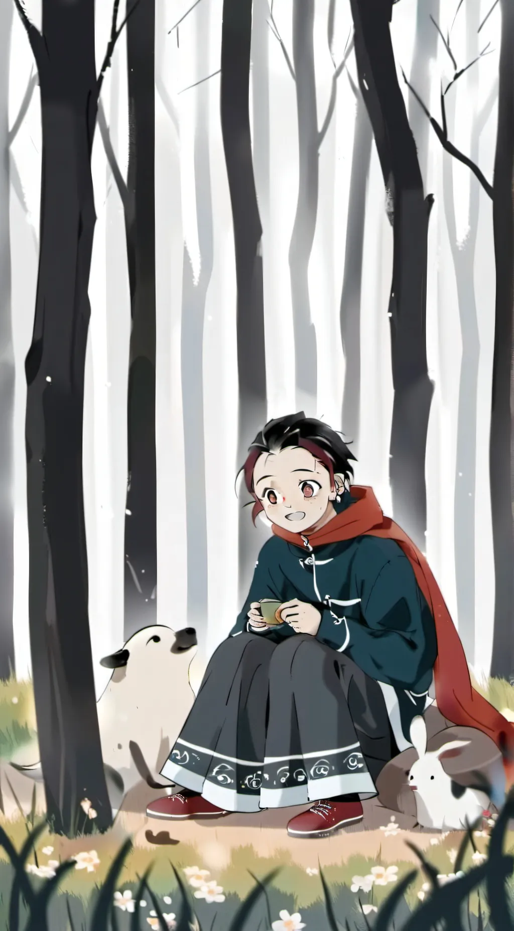 ai character: Tanjiro background