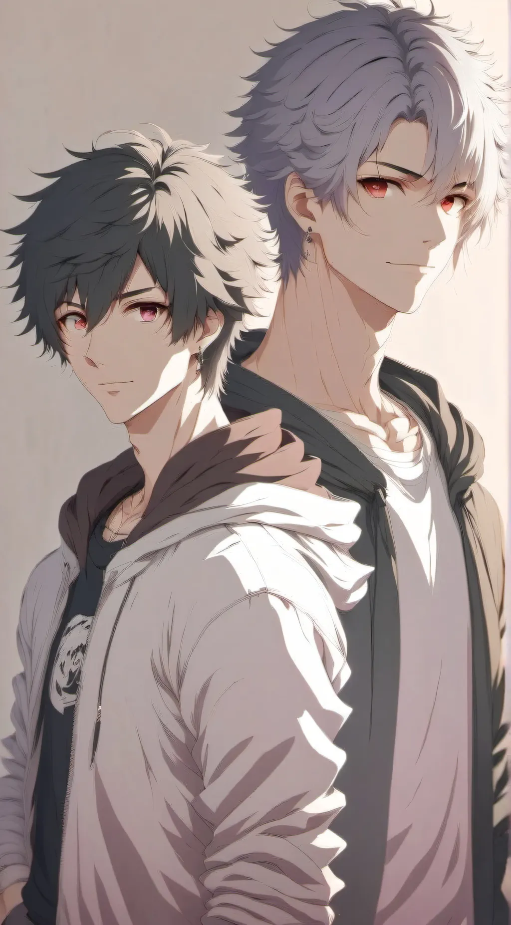 ai character: Leo and Liam  background