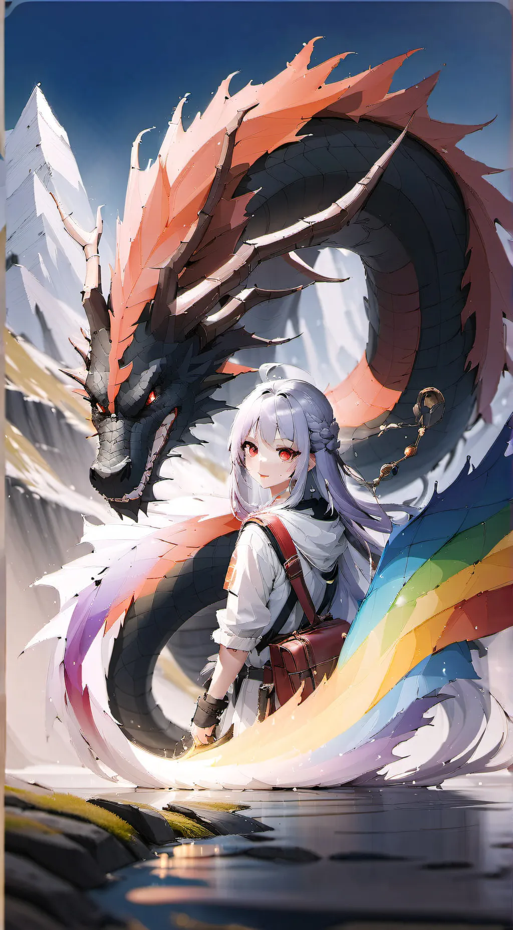 ai character: spring background