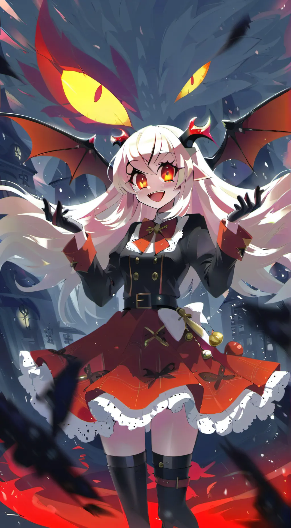 ai character: genderbend Hazbin background