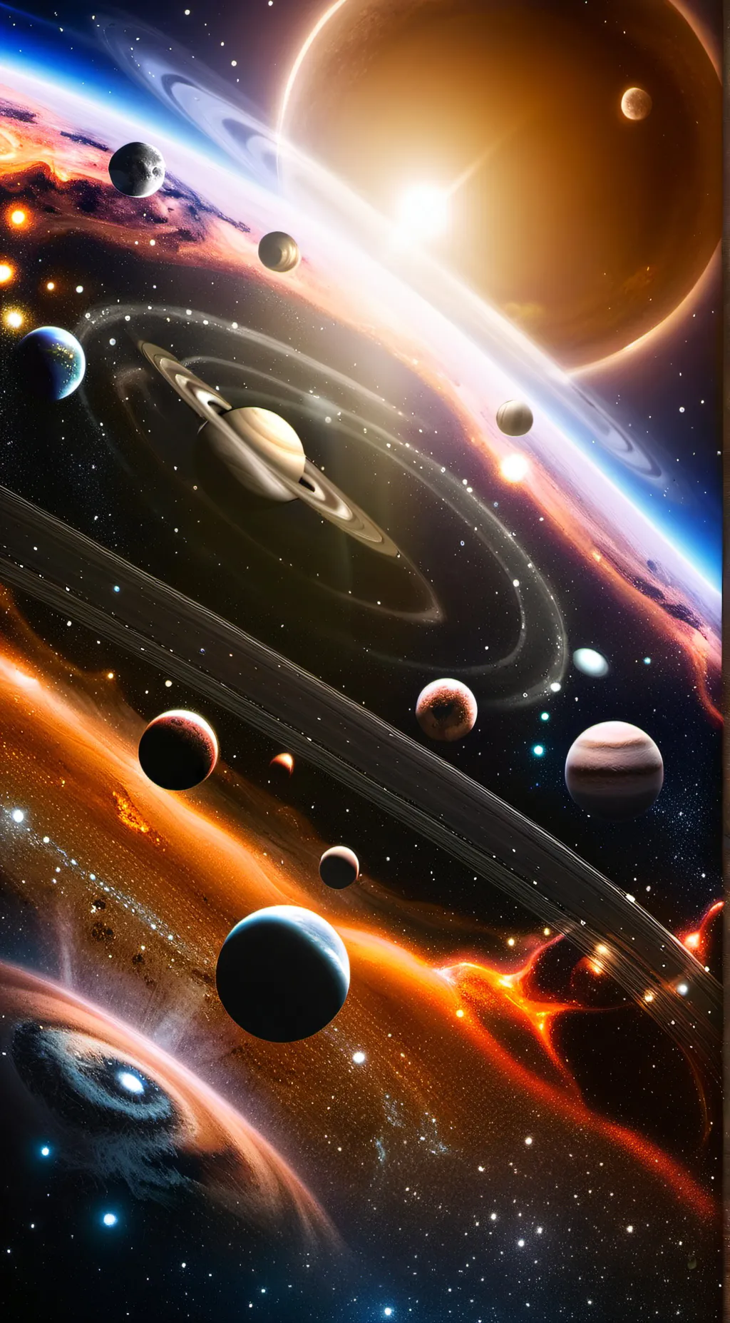 ai character: Solar system  background