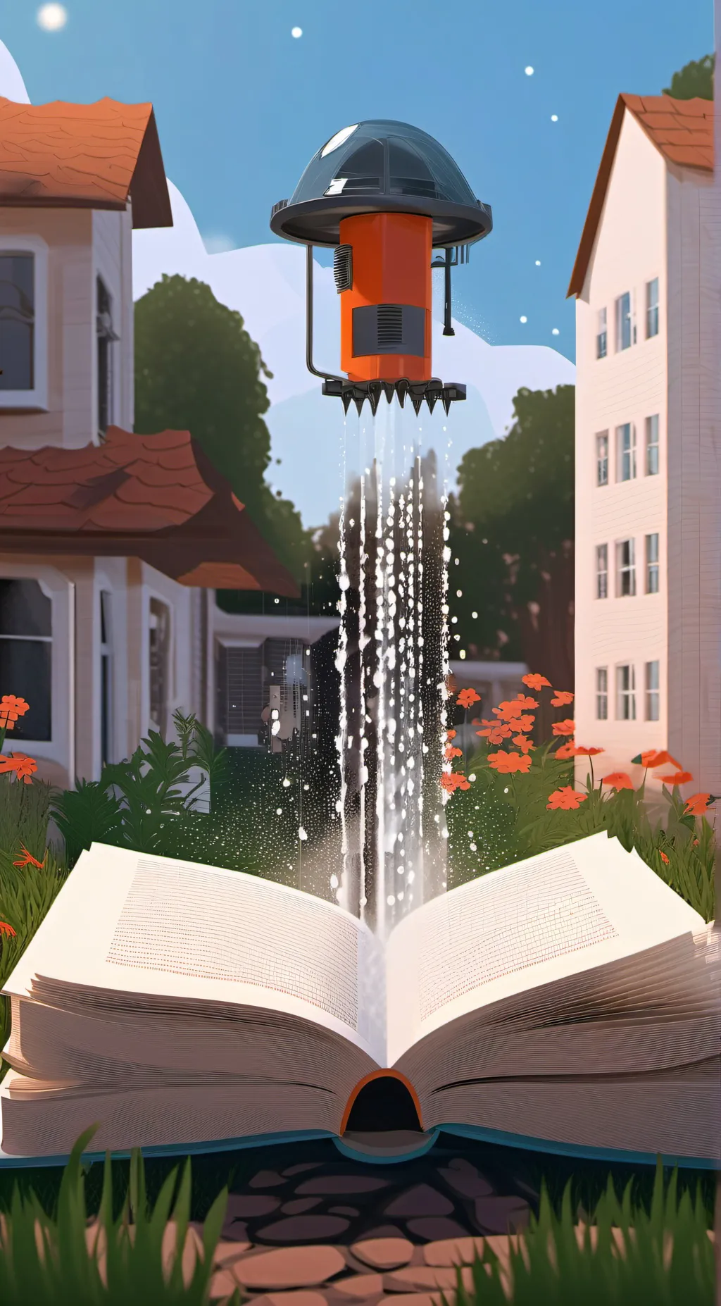 ai character: Learning sprinkler background