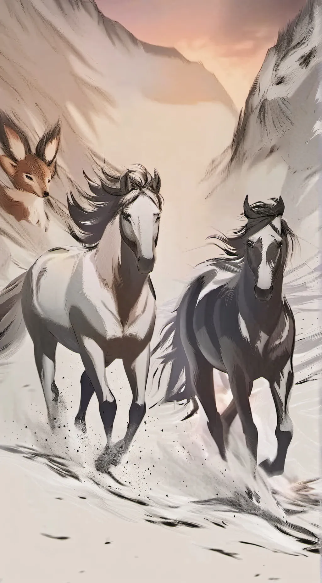 ai character: Spirit untamed  background