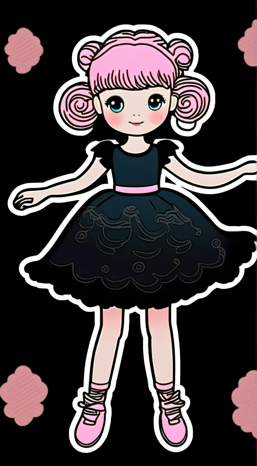 ai character: Ballerina  background
