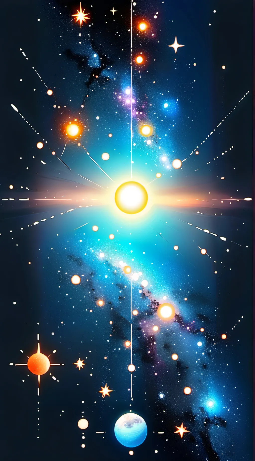 ai character: Stars. background