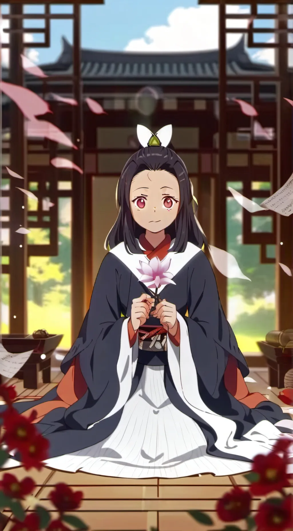 ai character: Nezuko~ background