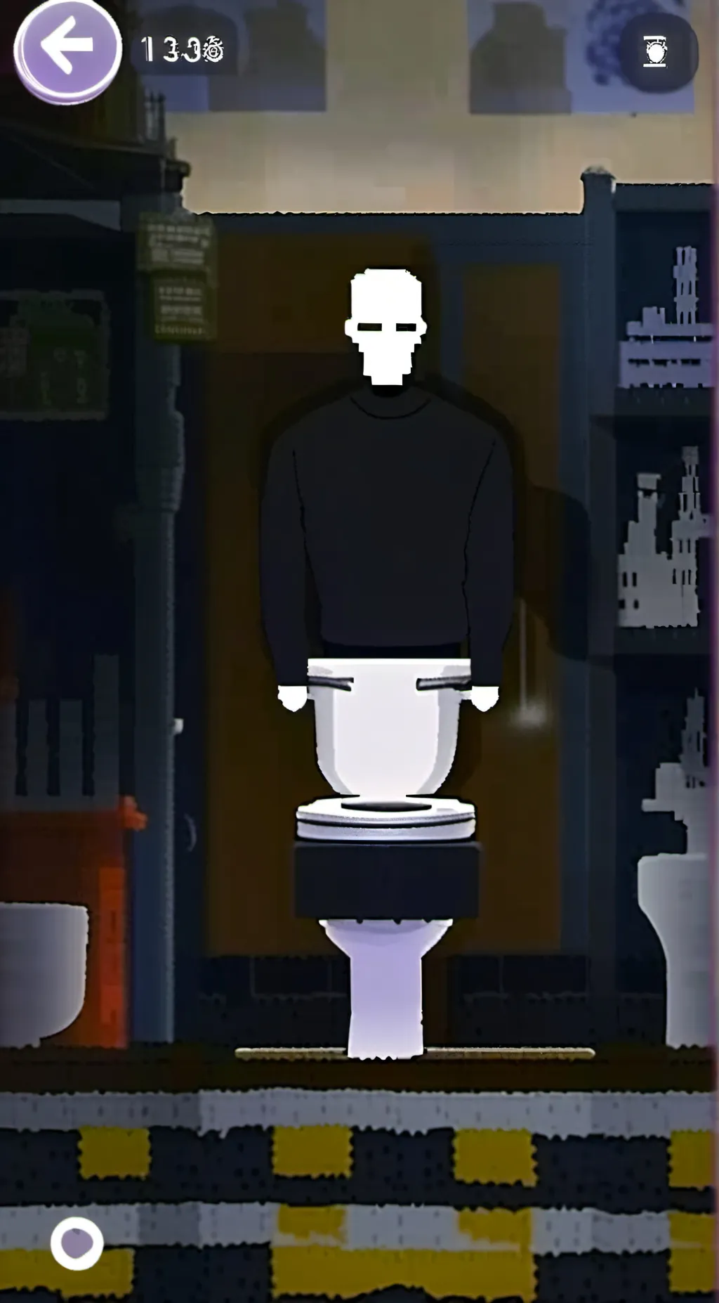 ai character: toilet seat killer background