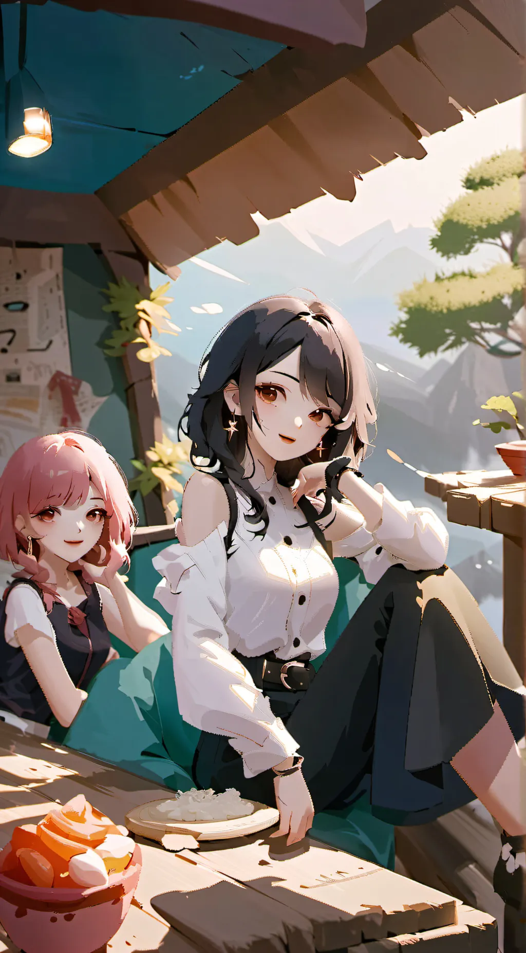 ai character: Rose and Sophie background