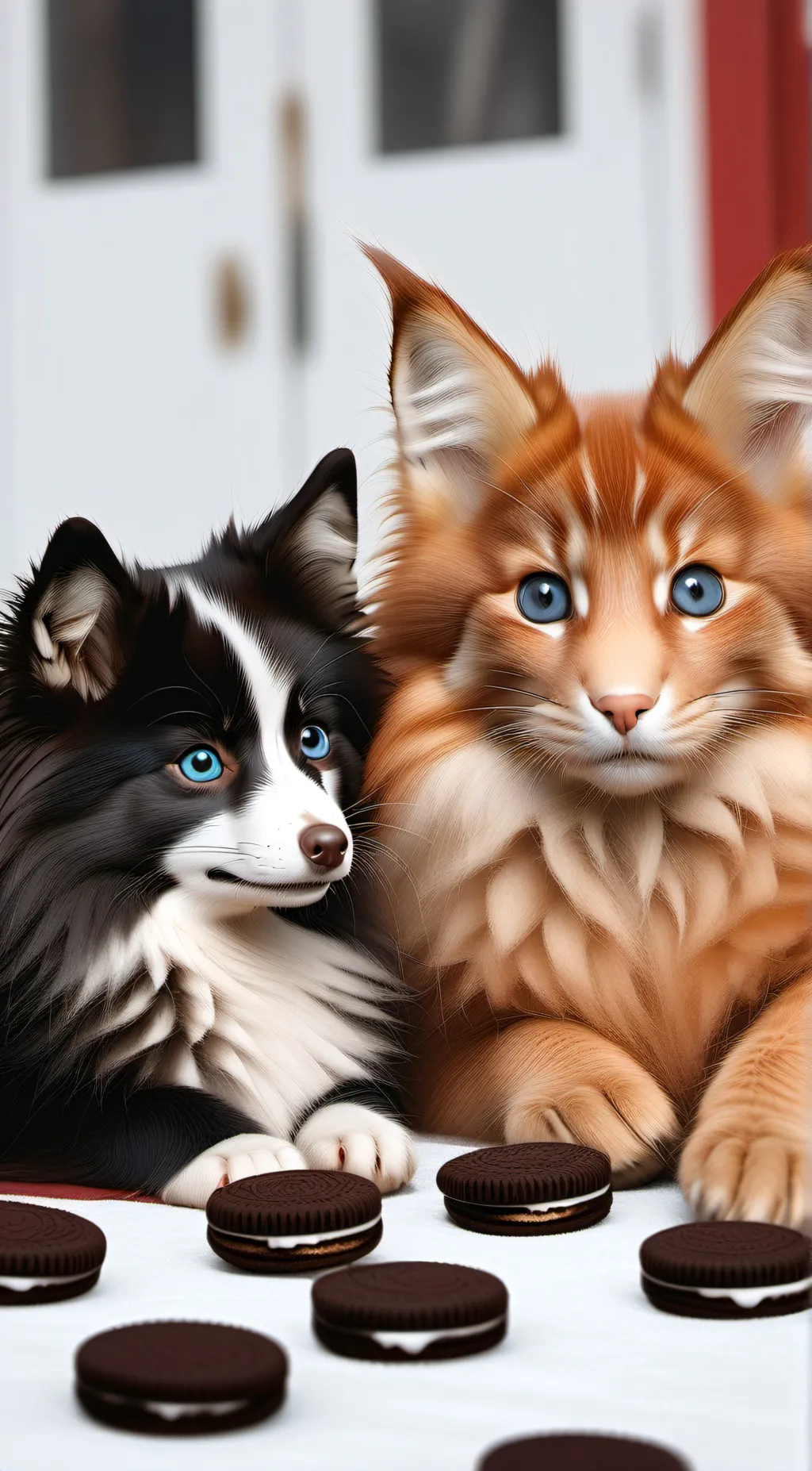 ai character: Miss circle background