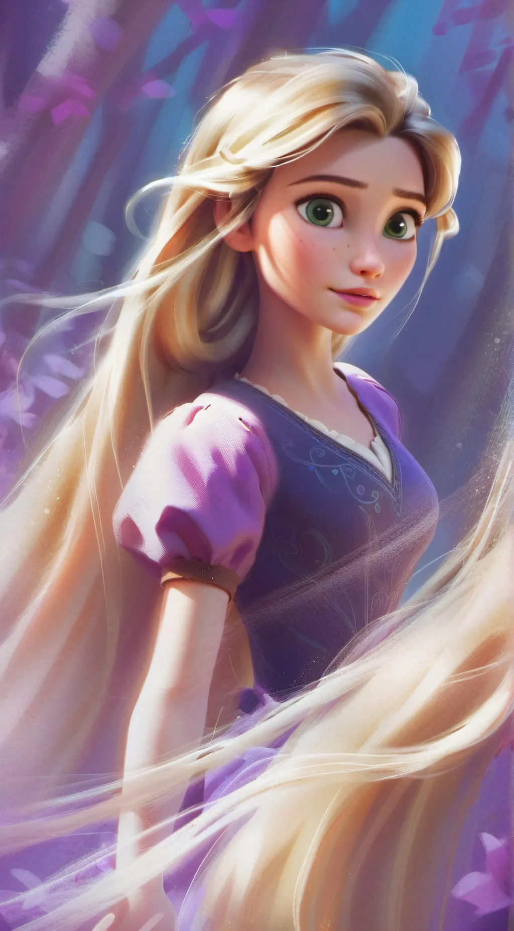 ai character: Rapunzel  background