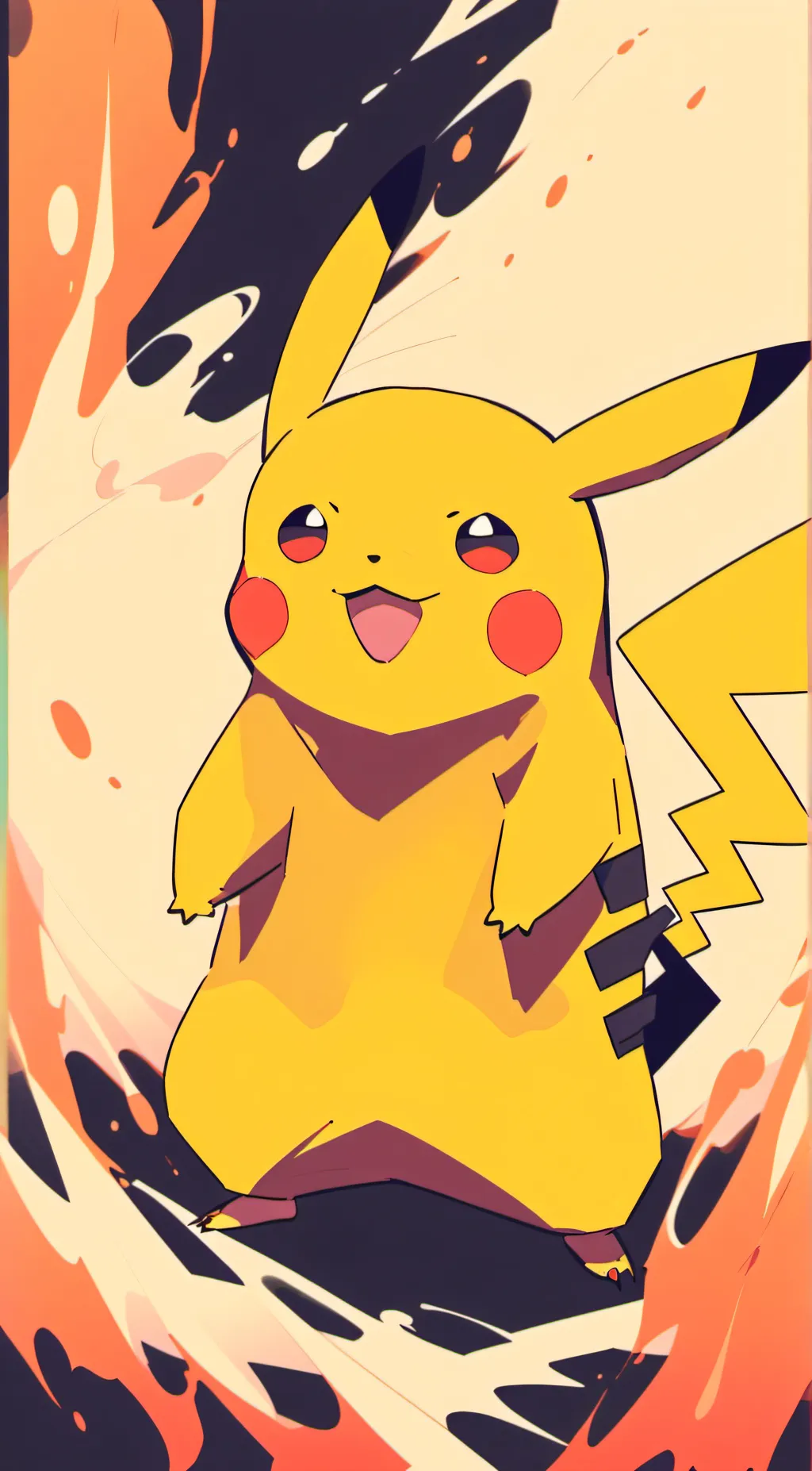 ai character: Pikachu background