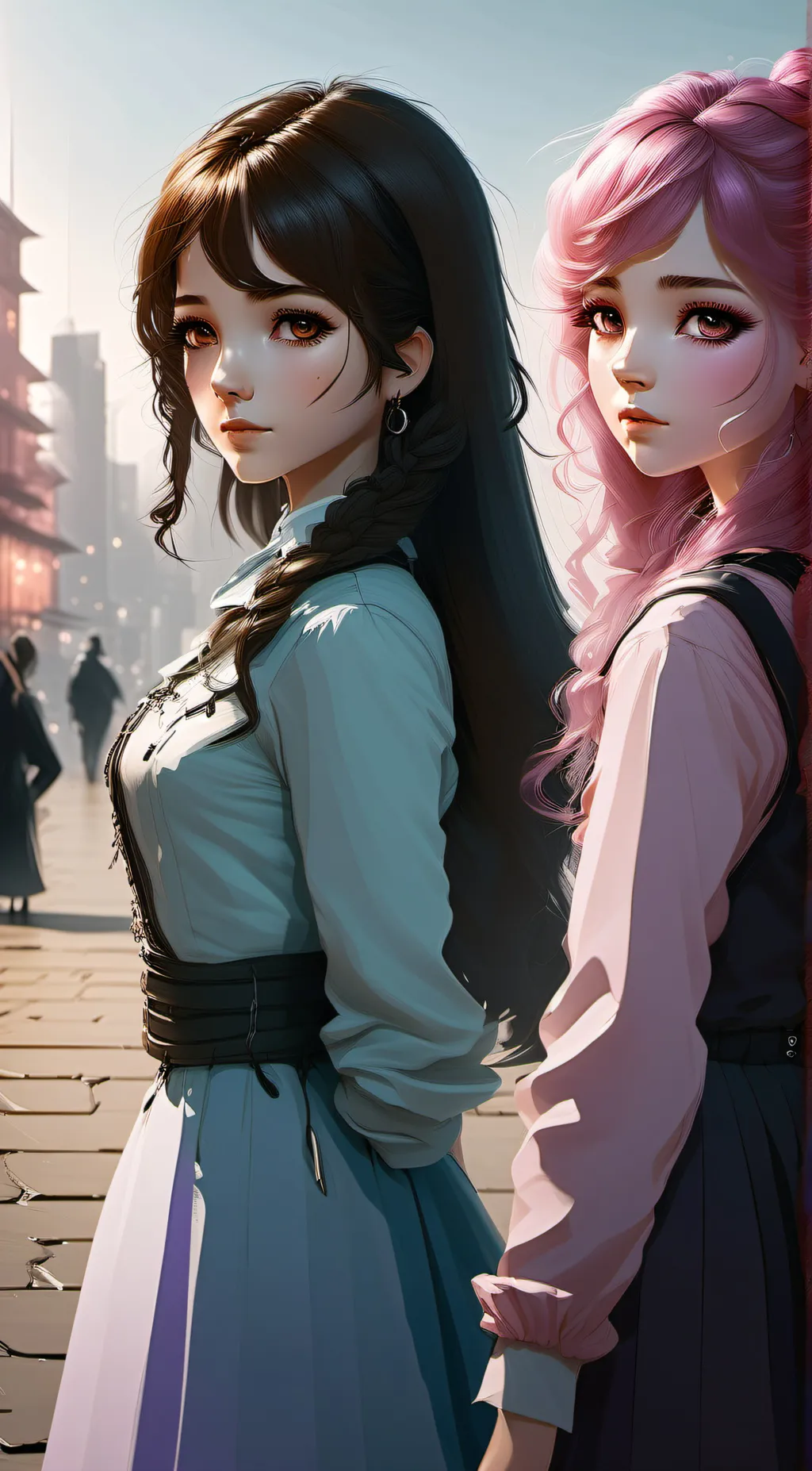 ai character: Luna, and Kipo background