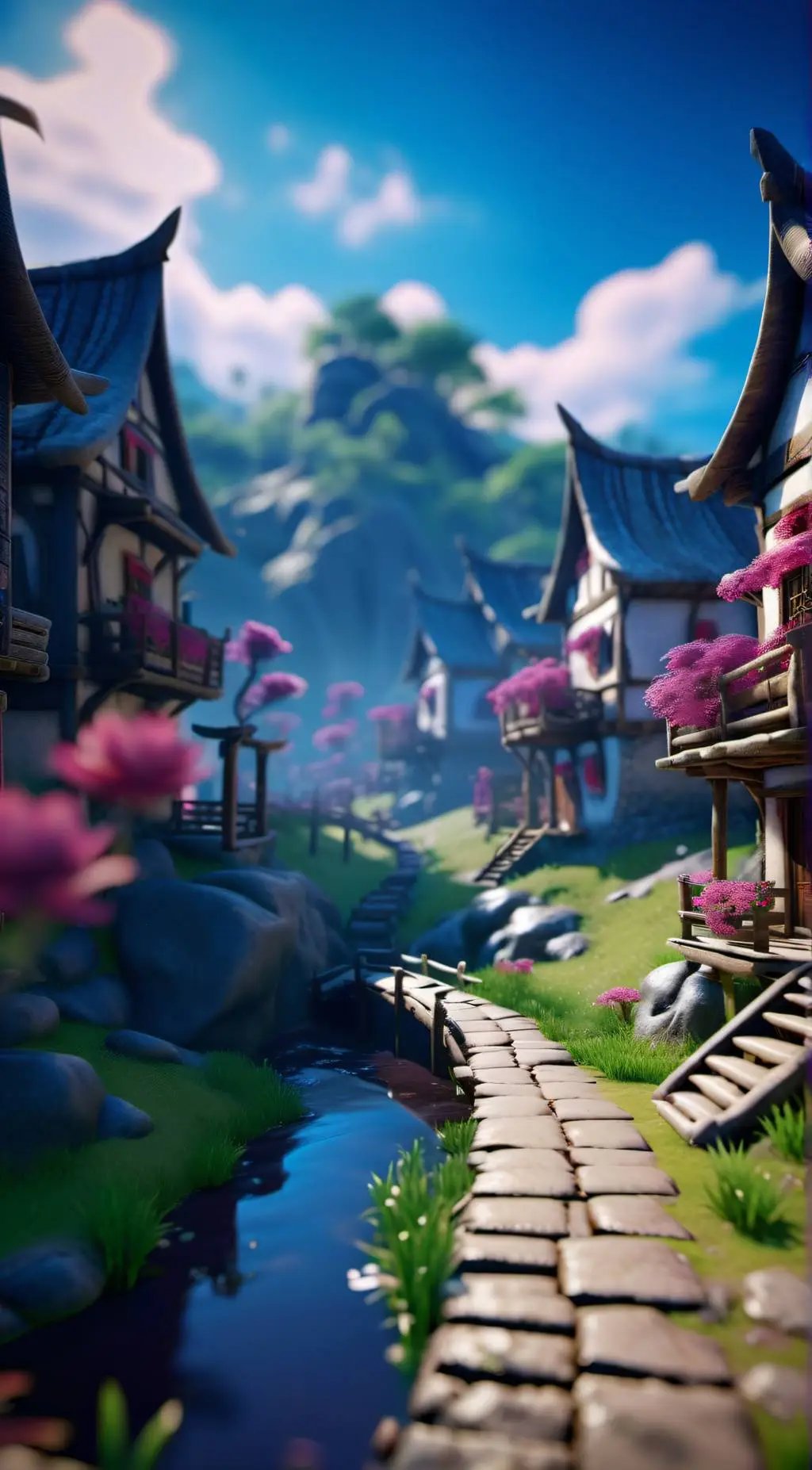 ai character: The onion village background