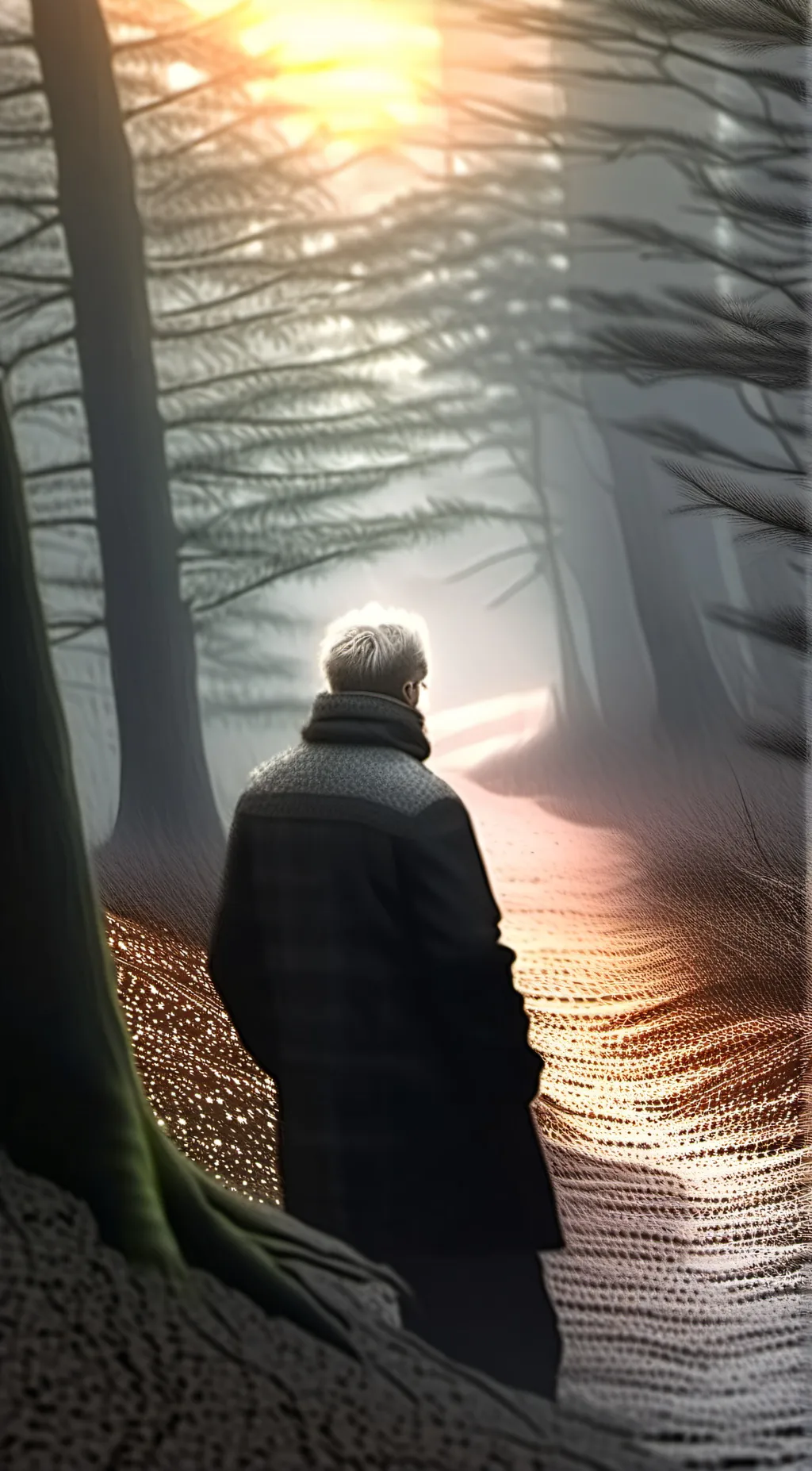 ai character: Winter background