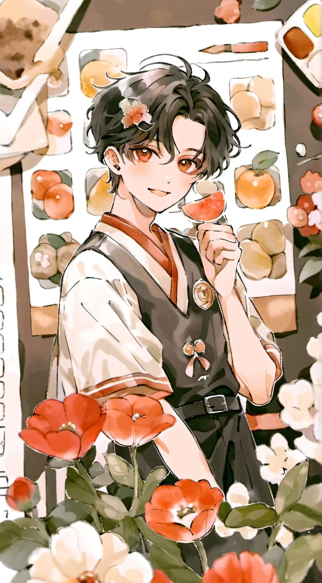 ai character: Mark kenji Sajonia background