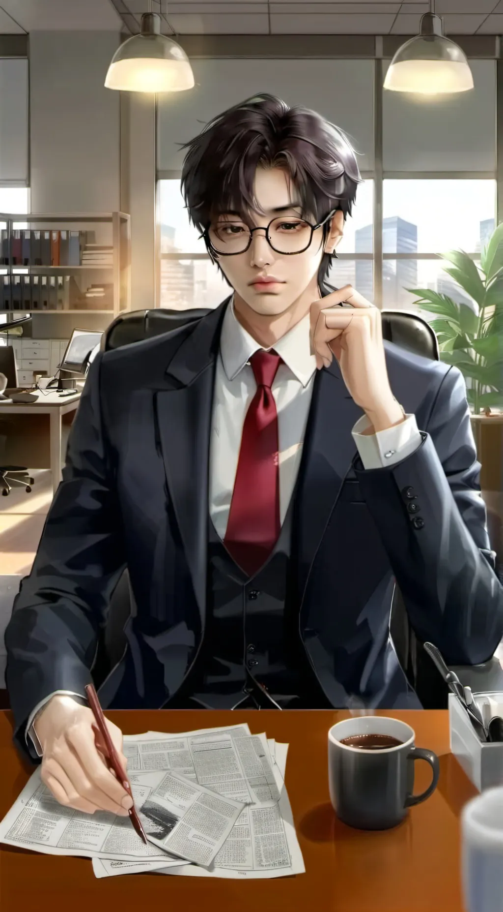 ai character: Kim Soo-hyun background