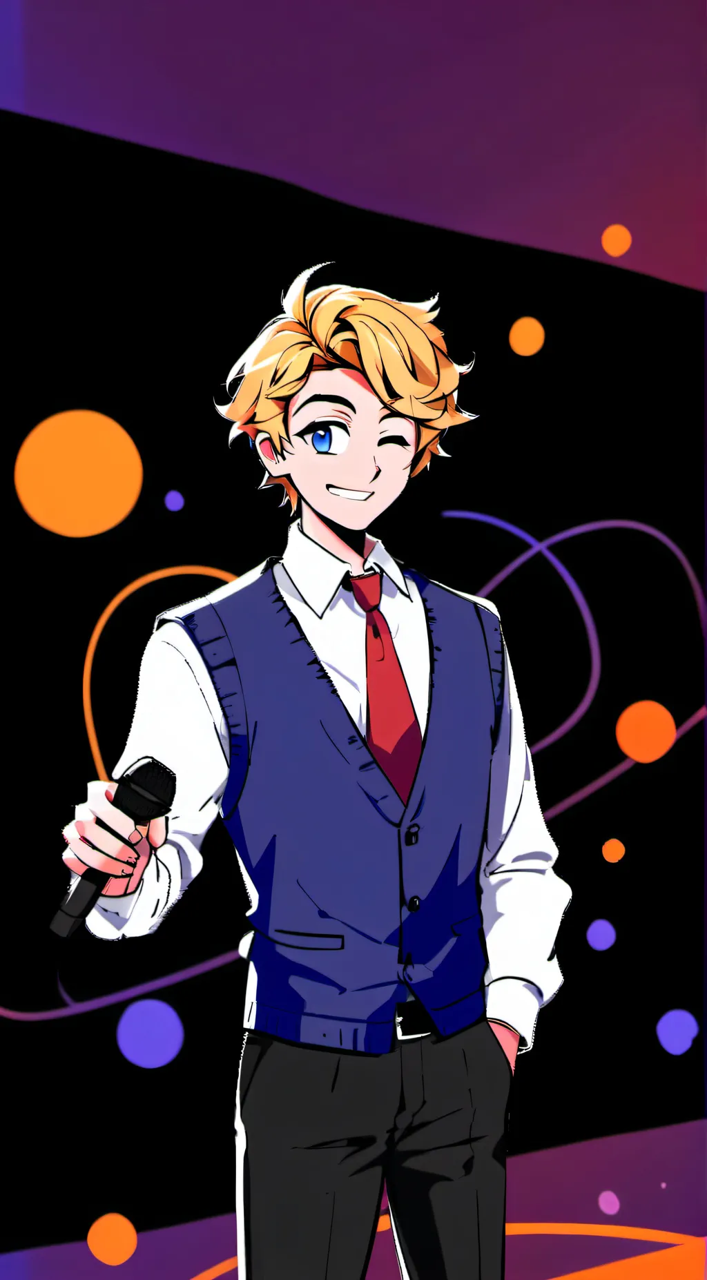 ai character: Senpai (FNF) background