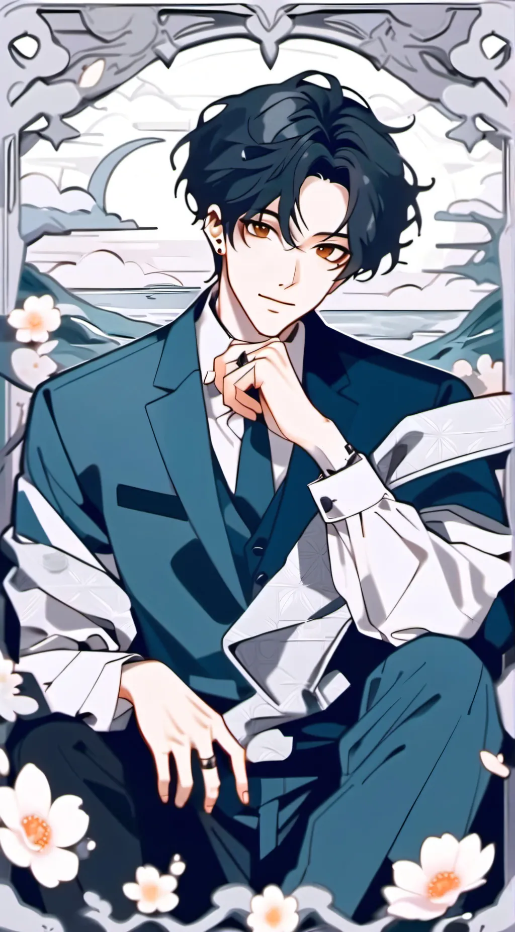 ai character: cubic background