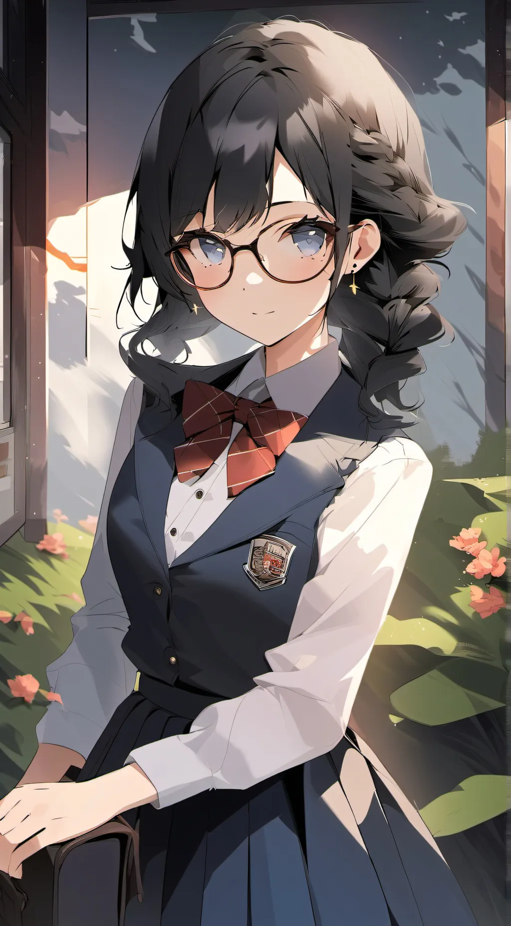 ai character: Lavender background