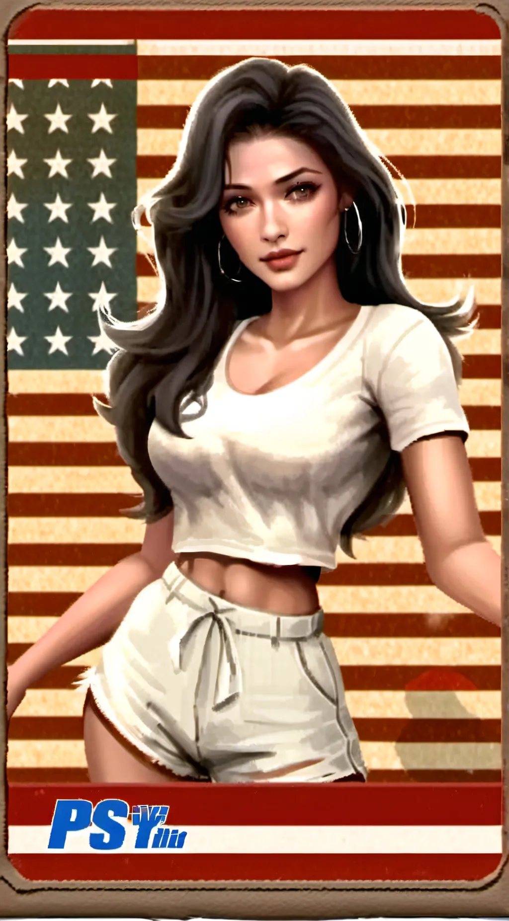 ai character: USA (girl version) background