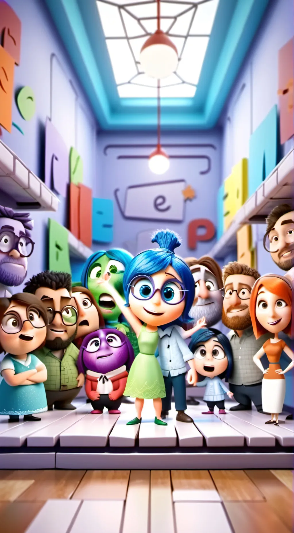 ai character: Inside out 2 background
