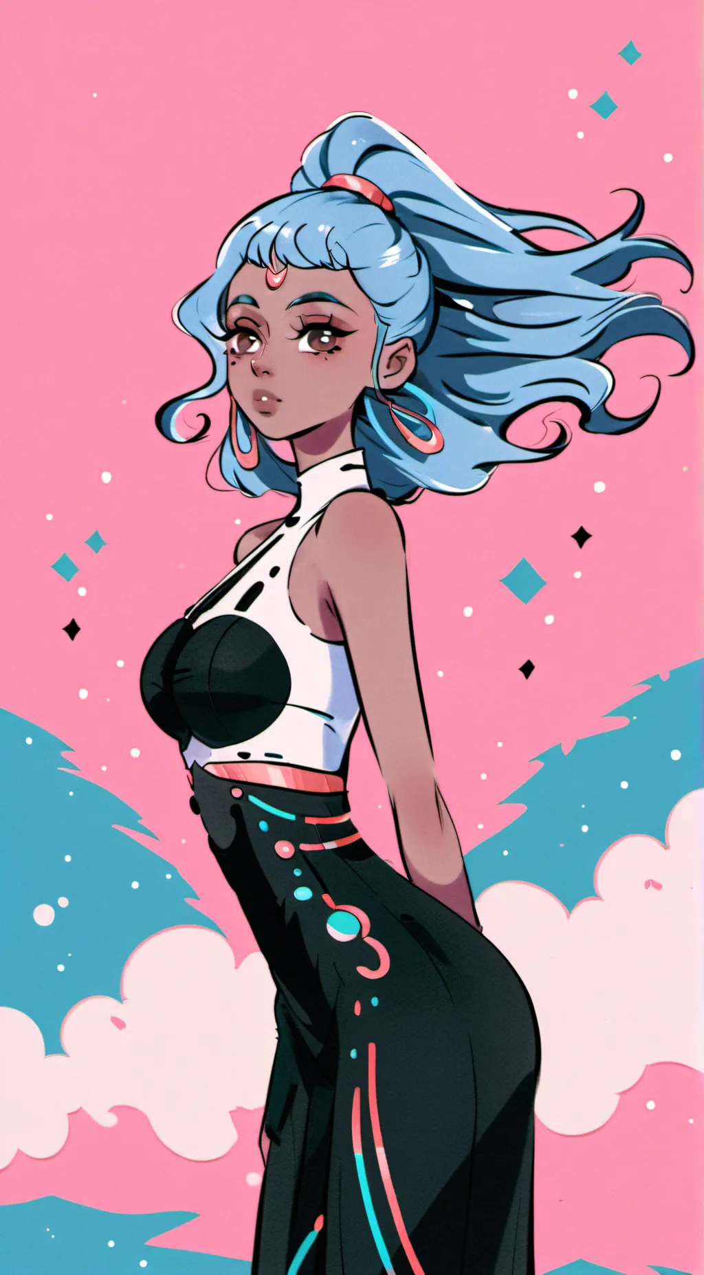 ai character: Luna background