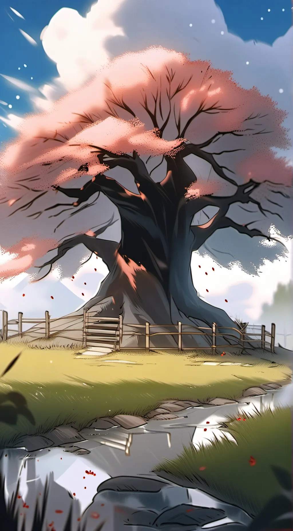 ai character: Treasure tree background