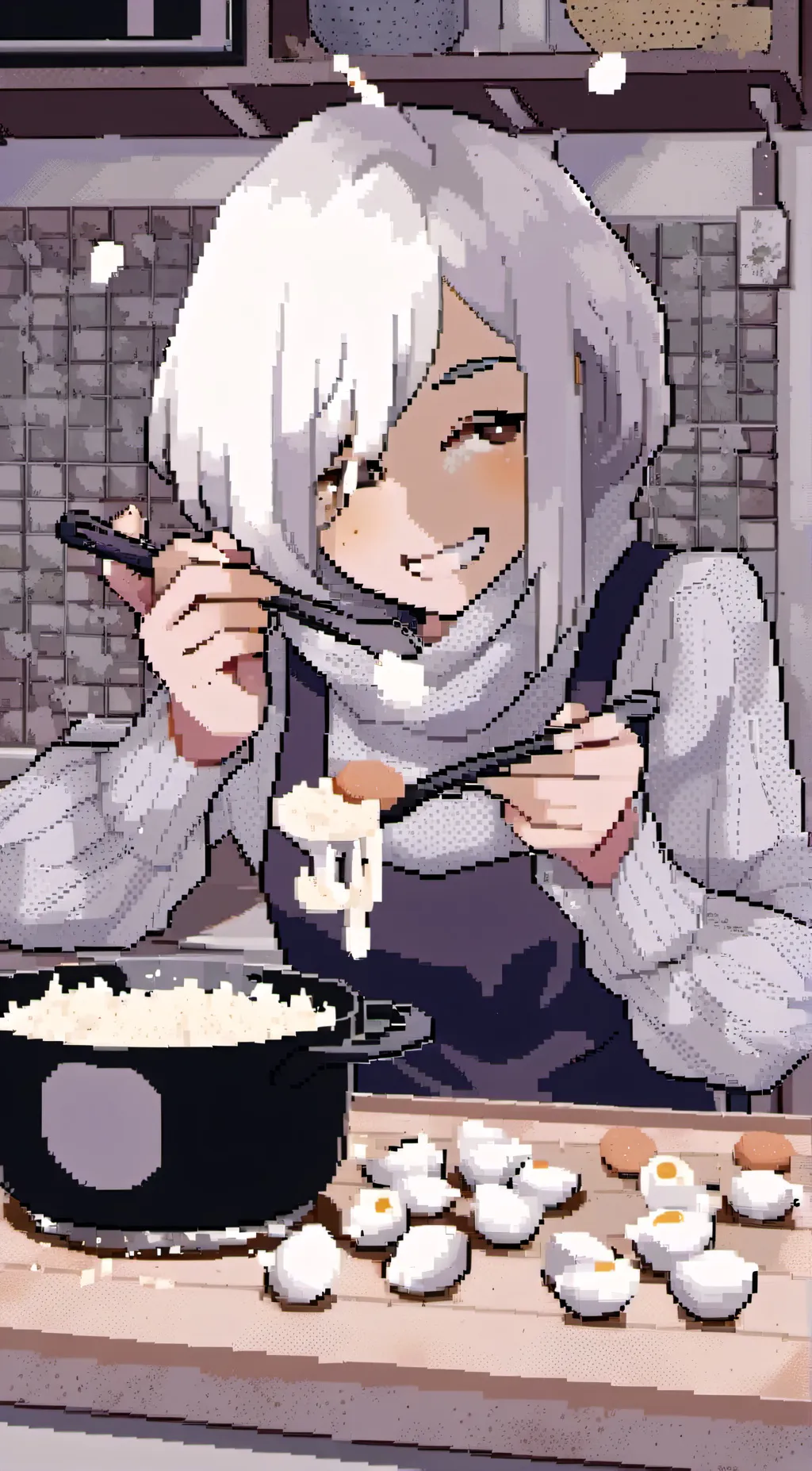 ai character: chickennuggets background