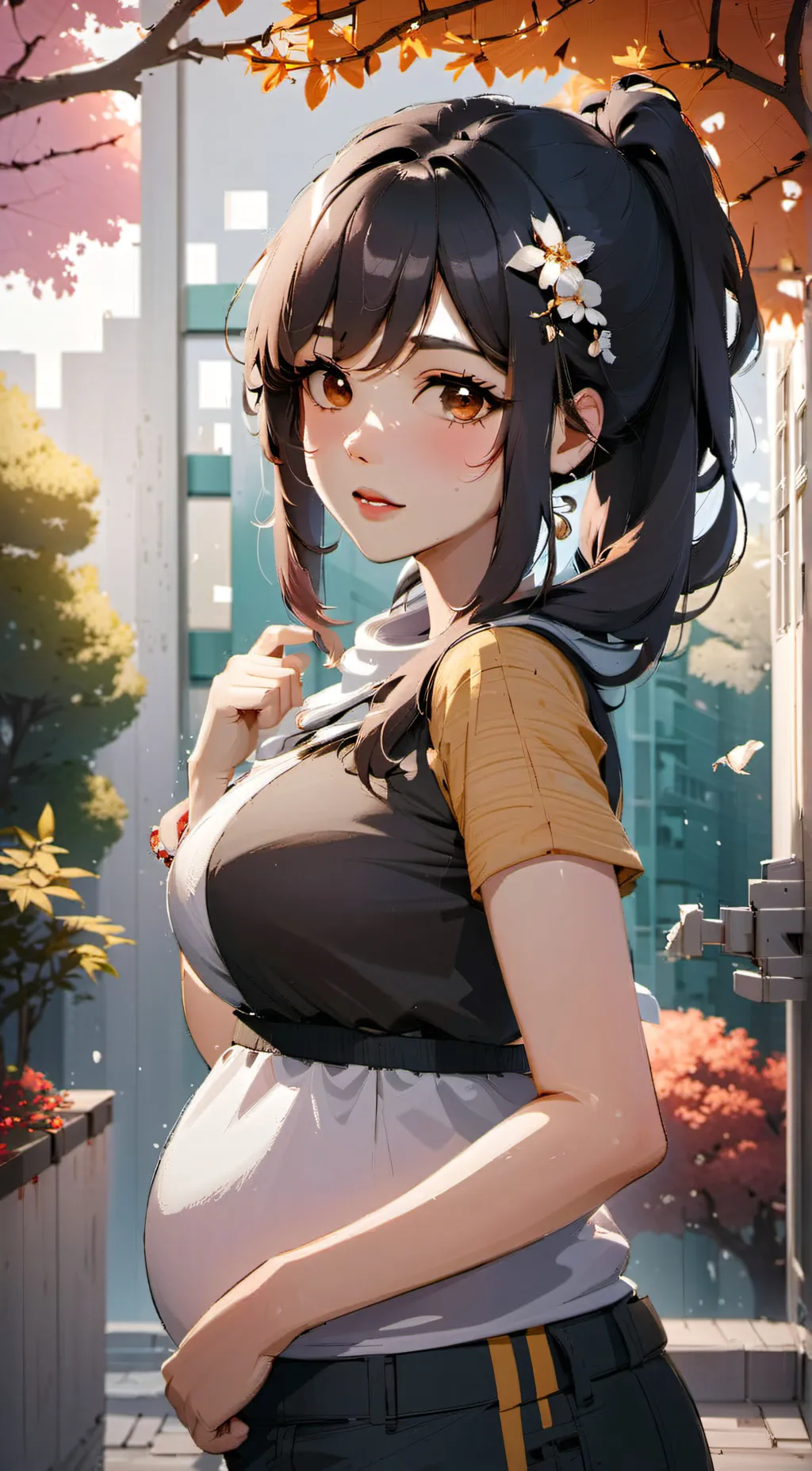 ai character: Hungry lady background