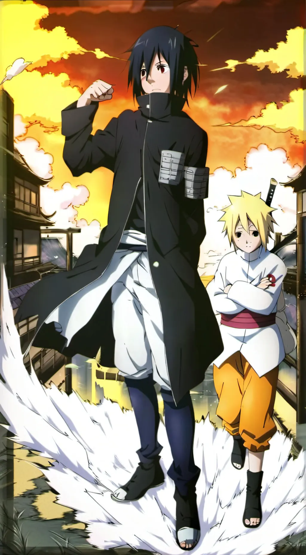 ai character: Sasuke  background