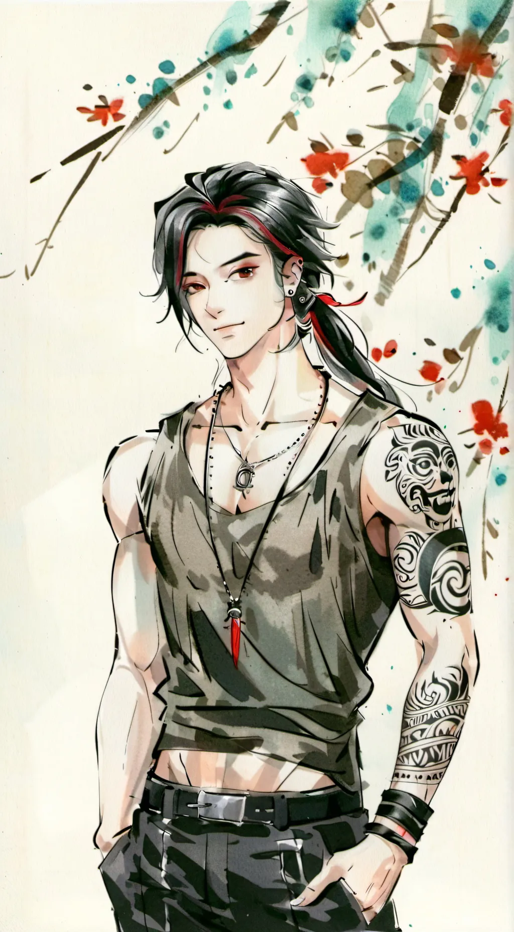 ai character: Itachi Uchiha background