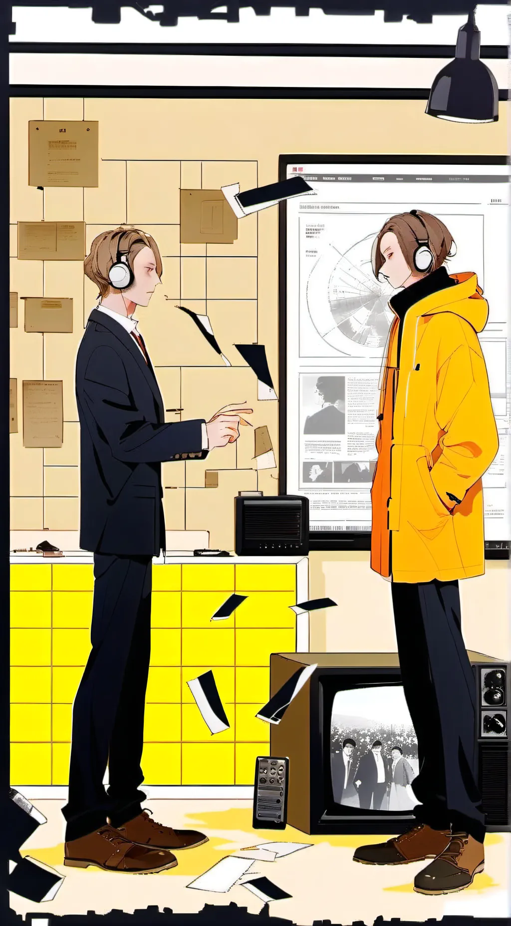 ai character: alastor and vox  background