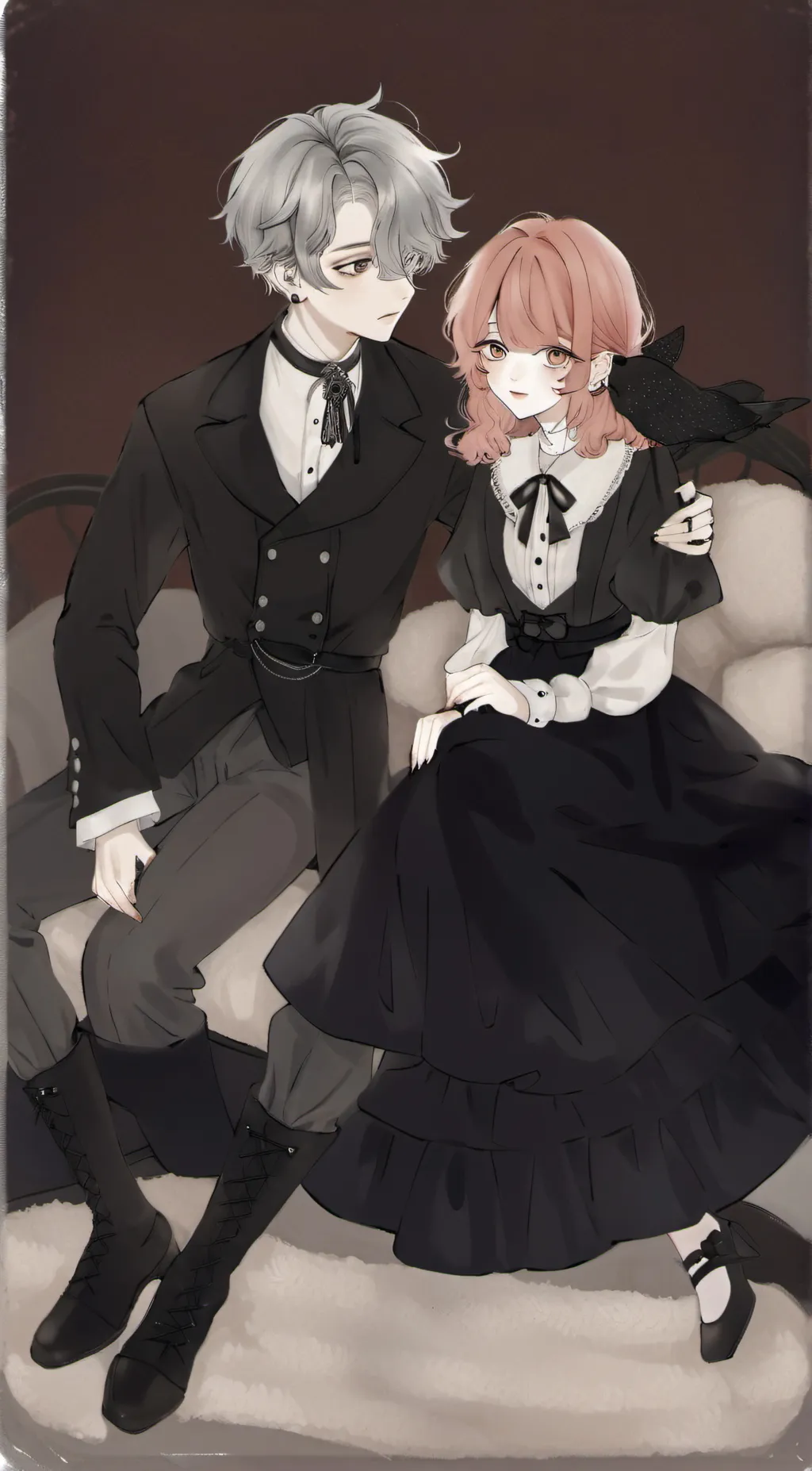 ai character: melany and max background